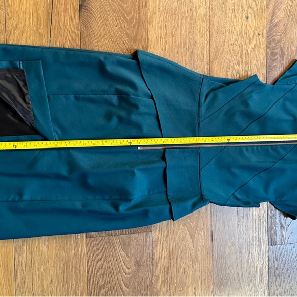 Cue Asymmetrical Teal Dress Australia sz12 - Picture 3 of 6